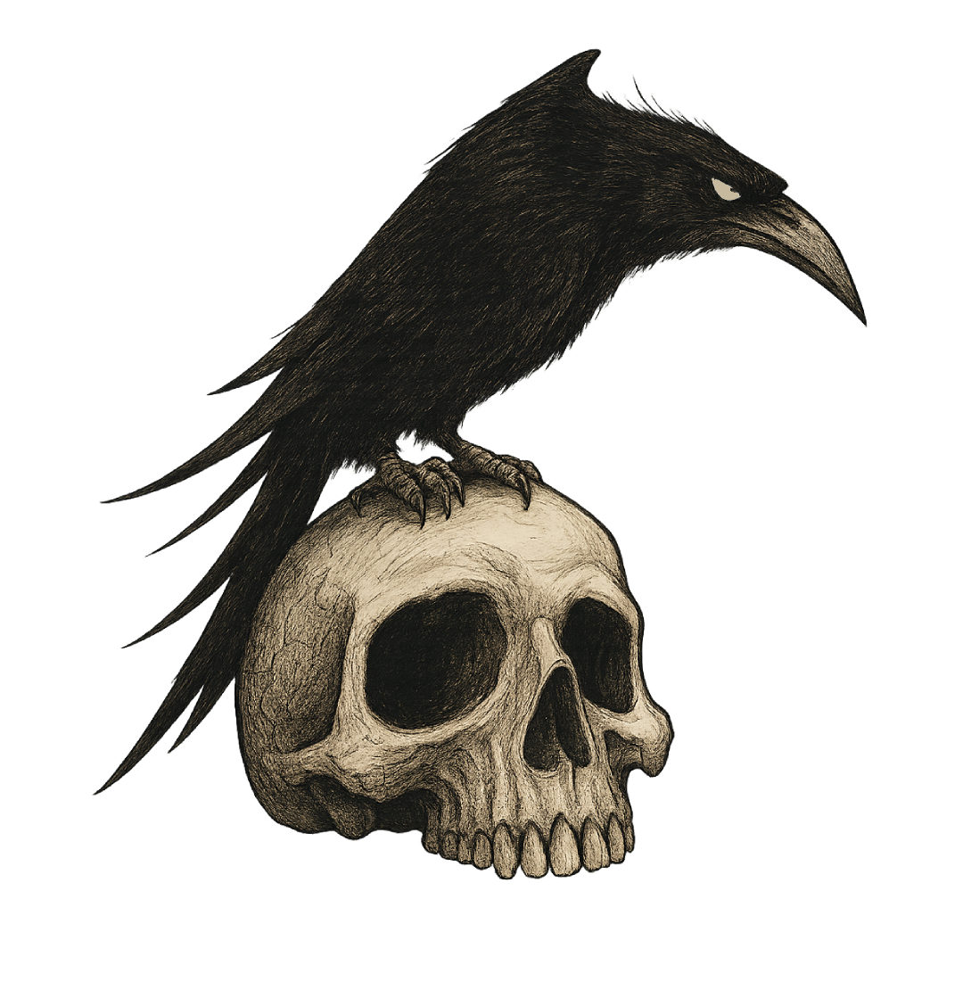 The Raven Logo Outlined